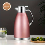 1pc 2.3L 304 Stainless Steel Vacuum Insulated Kettle Warm Water Bottle, European Style Coffee Kettle, Household Hot Water Bottle