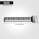 61-key Hand-rolled Piano With Horn, Children's Enlightenment Beginner Silicone Electronic Piano, Adult Piano