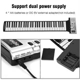 61-key Hand-rolled Piano With Horn, Children's Enlightenment Beginner Silicone Electronic Piano, Adult Piano