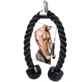 Tricep Rope, Push Pull & Down Cord, Arm Muscle Exercise Resistance Bands, Body Building & Strength Training Equipment