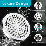 1set Shower Head With Handheld Combo Set, 15.24 Cm High Pressure Rainfall Showerhead With Hand Held 152.4 Cm Hose For Bath, Adjustable Swivel Shower Head Spray, Anti-leak Nozzles, Universal Fit, Bathroom Accessories