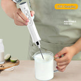 1pc Electric Milk Frother 3 In 1 Portable Rechargeable Electric Milk Frother Foam Maker Handheld Foamer High Speeds Drink Mixer