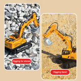 1: 24 Electric Remote Control Excavator 2.4G Alloy Shovel With Battery Charging Line, Excavator Toy Gifts