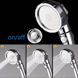 1pc Handheld Shower Head, High Pressure Handheld Shower Head With 152.4 Cm Stainless Steel Hose And Adjustable Holder, 360 Degree Rotating Adjustable High Pressure Water Saving Showerhead With On/Off Switch, 3 Spray Modes RV Bathroom Shower Set