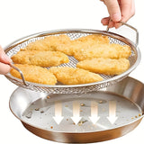 1pc, Kitchen Oil Filter Tray, Stainless Steel Frying Oil Filter Tray, Fine Mesh Filter Basket For Frying Grilling Food, Kitchen Strainer Colander For Washing Vegetables And Fruits, Kitchen Accessaries