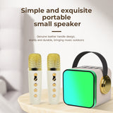 Karaoke Machine For Kids Adults With Mini Microphone Set Portable BT Speaker With Wireless Mic For Home Party Birthday