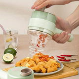 1set, Handheld Electric Vegetable Cutter Set, Portable Wireless Food Chopper, Garlic Chili Onion Celery Ginger