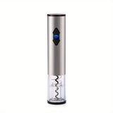 1pc, Electric Bottle Opener With Tin Foil Cutter, Reusable Automatic Wine Opener For Grape Wine, Is An Excellent Gift