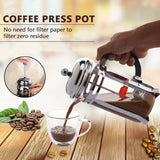 1pc, Coffee Maker French Press Filter Tea Brewer Coffeeware Teaware Simple Pressure Glass Pot