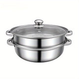 2/3pcs, Stainless Steel Steamer, Steamer Cooker Integrated, Thickened Soup Pot Special