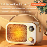 1pc, Electric Handy Heater, High-Power Screen Display Warm Air Blower, Desktop Office Small Heater, PTC Ceramic Heating Fan, Household Portable Heater, Home Decor Room Decor Halloween Christmas Wedding Birthday Gift Winter Essential