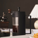 1pc Stainless Steel Hand Brewing Pressing Pot, French Coffee Pot Tea Brewer Semi-enclosed Geometric Design Home Decor Room