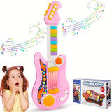 Electric Guitar Toy Guitar With Piano Mode Baby Guitar Children Guitar With Strap And Lights