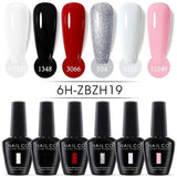 NAILCO 15ml Summer Color Series Gel Set 6pcs Vernis Semi Permanent Nail Polish Kit Hybrid Varnish All For Manicure