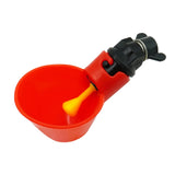 16Pcs Red Automatic Bird Coop Poultry Chicken Fowl Drinker Water Drinking Cups Livestock Drinking Cup Poultry Tools