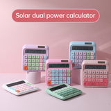 Desktop Calculator 12 Digit Large LCD Display Big Button Calculators Solar Power and Battery Operated Suitable for Office
