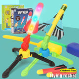 New Foot-stepping Small Outdoor Luminous Ejection Flying Flash Launch Rocket Children's Interactive Toys