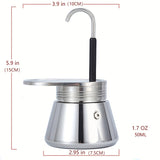 1pc Portable Stainless Steel Moka Pot for Travel and Outdoor Use - Perfect for Home and Camping