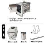 Wood Burning Portable Stainless Steel Stove for Cooking Camping