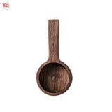 8G/10G Walnut Wooden Measuring Spoon Measuring Scoop Wooden Long Handle Coffee Scoop Coffee Spoon Coffee Bean Tea Measuring Tool
