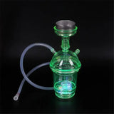 CRUSHER Cute Car Acrylic Hookah Smoking Cup with LED Light Metal Tobacco Bowl Water Pipe Narguile Complete Portable Party