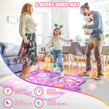 Dance Mat Toys Birthday Gifts, Musical Dance Mat Dance Pad With LED Lights, 6 Game Modes, Built-in Music