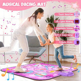 Dance Mat Toys Birthday Gifts, Musical Dance Mat Dance Pad With LED Lights, 6 Game Modes, Built-in Music