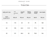 European And American Plus Size Women's Clothes Fashion Pullover Autumn 34 Sleeve Printing