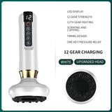 Electric Cupping with 12 Gear Suction and Heating. Guasha Scraping EMS Body Massager. Vacuum Suction Fat Burner Slimming.