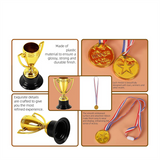 Mini Trophies 20 Pcs Awards , Winner Medals Kids and Adults - Perfect for Party