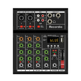 GAX-A4 Professional Portable Digital DJ Console with USB - Border Live Singing, 4 Channel Audio Mixer
