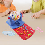 Classic Family Lotto Game, Lucky Ball hine, Professional Set with Bingo Cage for Holiday Travel
