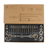 Multifunctional Ratcheting Socket Wrench Set Box End Wrench Metric With Adapter Socket Screwdriver Wrench Kit Garden Tool