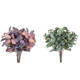 Stems 8Pcs Silk Seeded Greenery Leaves Real Contact Leaf Fake Eucalyptus Branches Sprigs For Wedding