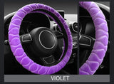 Soft Winter Warm Steering Wheel Cover Protector Decoration Super Thick Plush Collar for Women Man Car Accessories