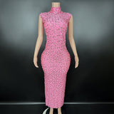 Special sale fashion new sexy pink opaque waist slimming slim fitting long skirt