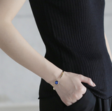 Neptune Natural Kyanite Crystal Geometric Bracelet