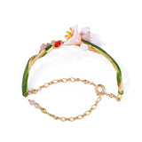 French forest hand-painted enamel glaze flower bracelet personality temperament adjustable bracelet hand jewelry lady