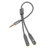 Headphone Microphone Splitter XLR Cable Splitter Dual Headphone Adapter XLR Splitter Cable Mic Headphone Splitter 3.5mm Headphone Splitter Cable