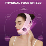 Tighten Lift Belt Compress The Thin Bandage Electric Vibration V Face Reduce Double Chin Posture Corrector Portable