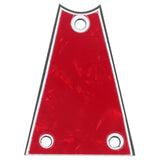 Truss Rod Cover for Electric Guitar, 3 Ply Guitar Rod Cover Triangle  Detachable Plastic Truss Rod Plate for Guitar Hardware Accessories Red