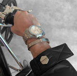 Industrial Feeling Bracelet With Steel Stamping Function