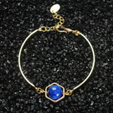Neptune Natural Kyanite Crystal Geometric Bracelet