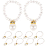 10pcs Diy Accessories Trendy Artificial Pearl Chain Charms For Mini Ducks Dolls Doll-dress Up Small Fake Pearl Beads Necklace Charm Doll Costume Acces