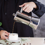 1pc 200ml 300ml 600ml Stainless Steel Espresso Maker For Great Flavored Strong Espresso, Classic Italian Style 3 Espresso Cup Moka Pot, Makes Delicious Coffee