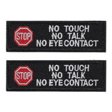 2pcs Embroidered Service Dog Patches No Touch No Talk No Eye Contact Patches Dog Identification Patches For Dogs Do Not Pet Patches Pet Harnesses