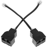 2Pcs Rj11 Adapter Telephone Line Adapter Telephone  Splitter Adapters Telephone Supplies