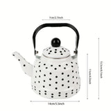 1Pc Enamel Tea Kettle Stainless Steel Teapot Stovetop Tea Kettle Coffee Pot Coffee Kettle Lovely Enamel Teapot For Loose Leaf Tea