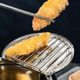Frying Stainless Steel Deep Fryer Pot With Temperature Control For Kitchen Cooking