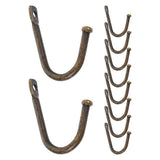10pcs Bronze Hooks for Hanging Towel Wall Mounted Coat Hooks Robe Hook for Bedroom Entryway Closet Kitchen Office Clothes Hanger